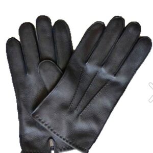 NWT - Wiebke Trading Co. Men's Deerskin / Cashmere Lined Gloves - Black - Medium